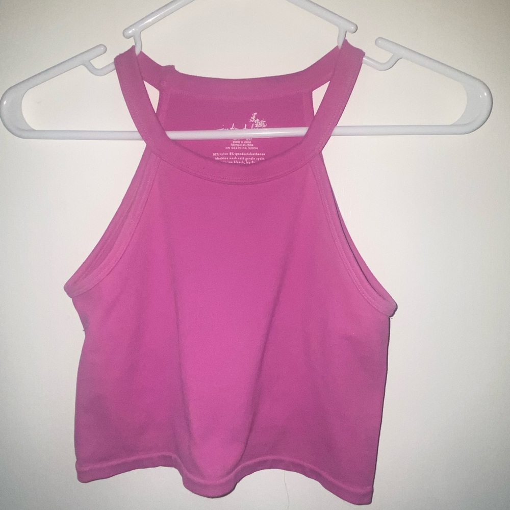 Free People Cropped Halter Tank
